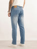Faded Relaxed Fit Denim Jeans | Light Blue | WUJN2903MF