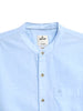 Light Blue Mandarin Collar Shirt