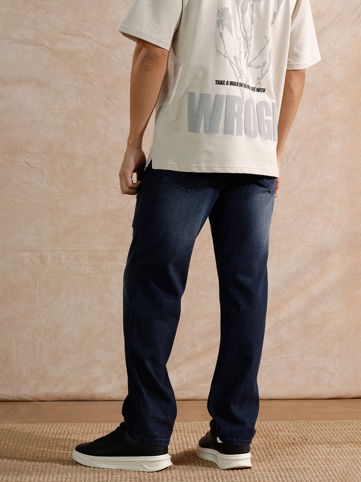 Distressed Anti Fit Jeans | Blue