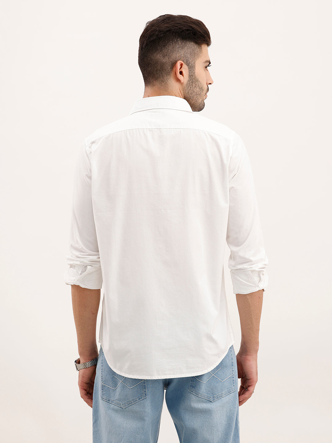 Solid Regular Fit Shirt | White