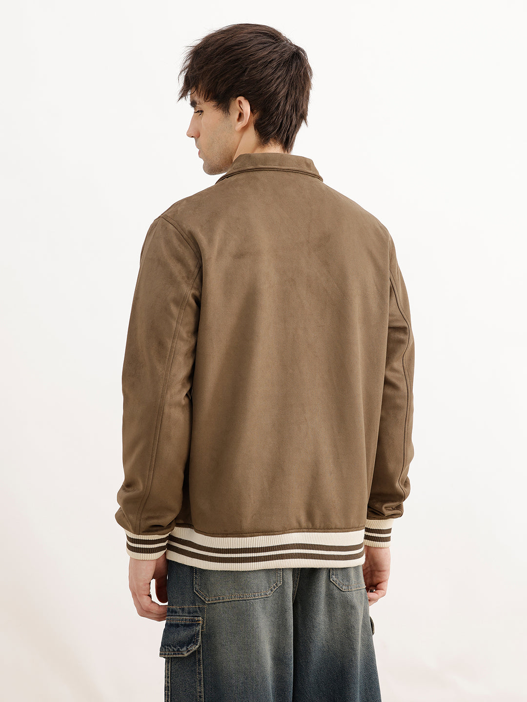 Classic Regular Fit Bomber Jacket | Olive | WJK02FSRE1073W