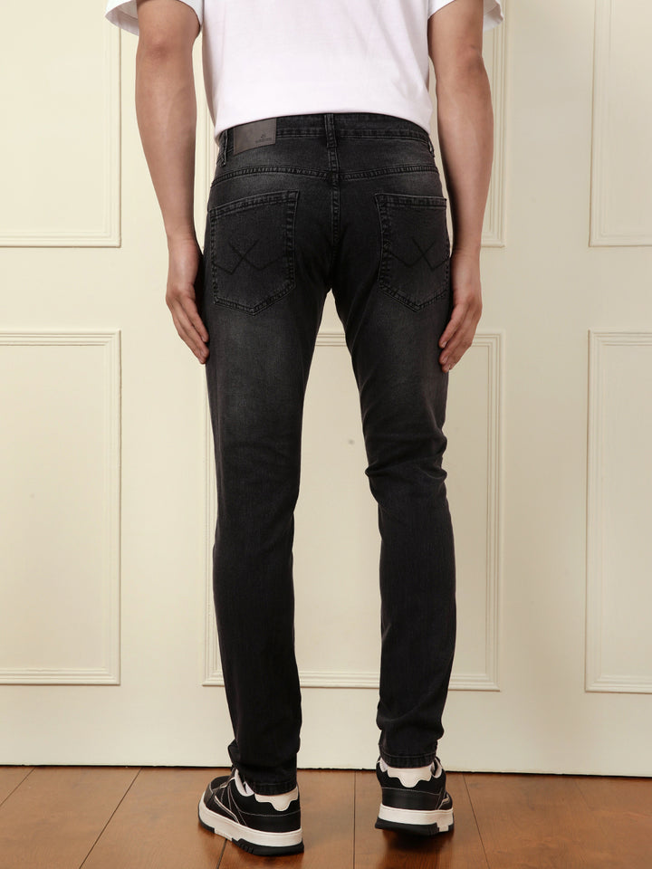 Light Fade Slim Tapered Jeans | Black