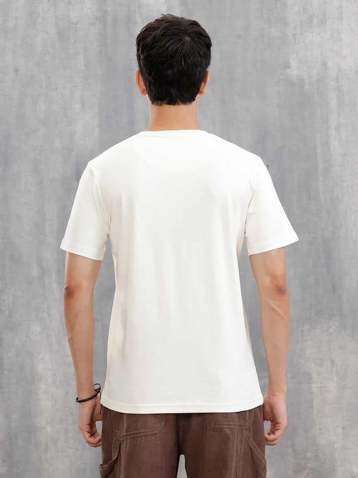 Solid Gold Finish Interlock Jersey With Signature Logo Embroidery  |  White