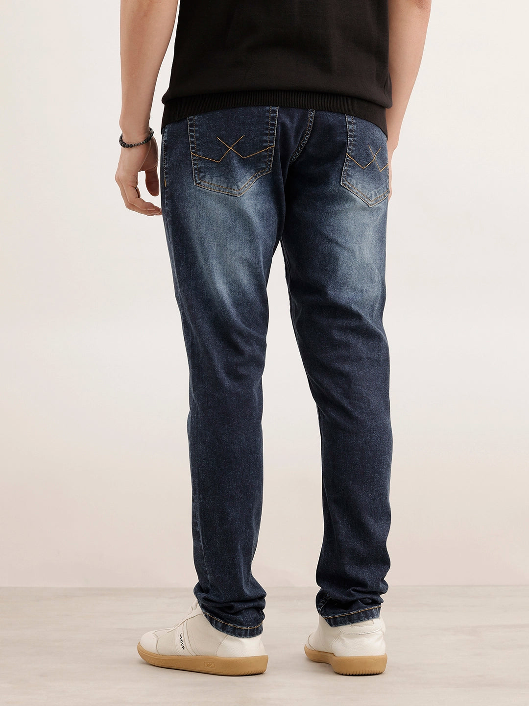 Faded Slim Fit Denim Jeans | Blue