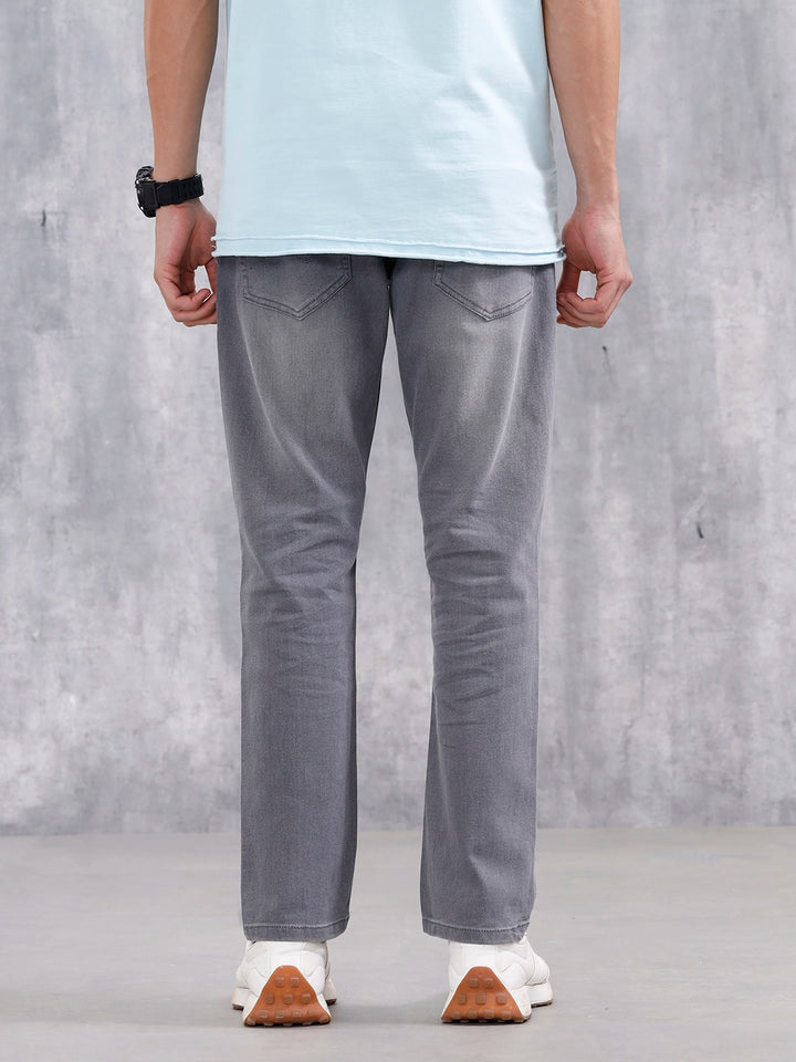 Men's Casual Straight Fit Jeans | Grey