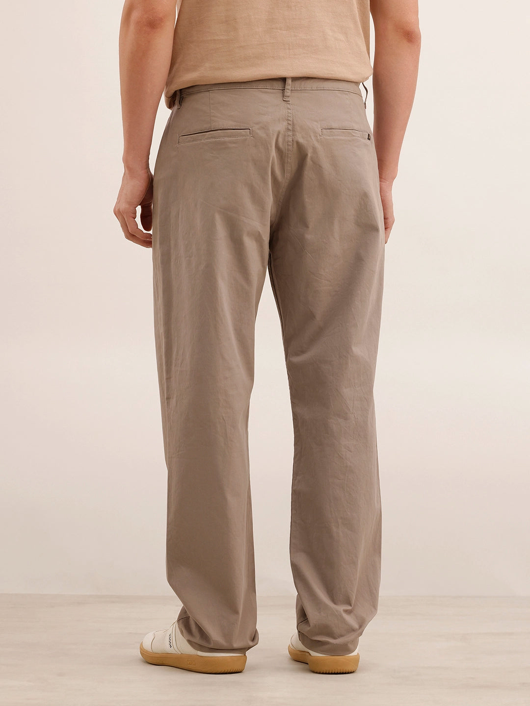 Anti Fit Solid Trouser | Beige