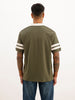 Comfort Fit Contrast Collar Polo T-Shirt | Olive