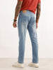 Straight Fit Faded Denim Jeans | Light Blue
