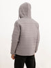 Solid Regular Fit Puffer Jacket | Dark Grey