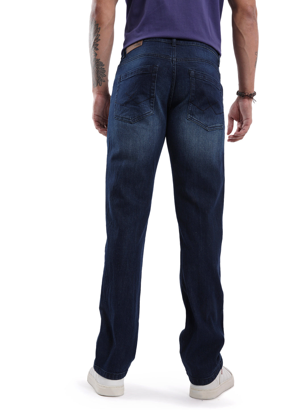 Blue Blend Straight Fit Jeans