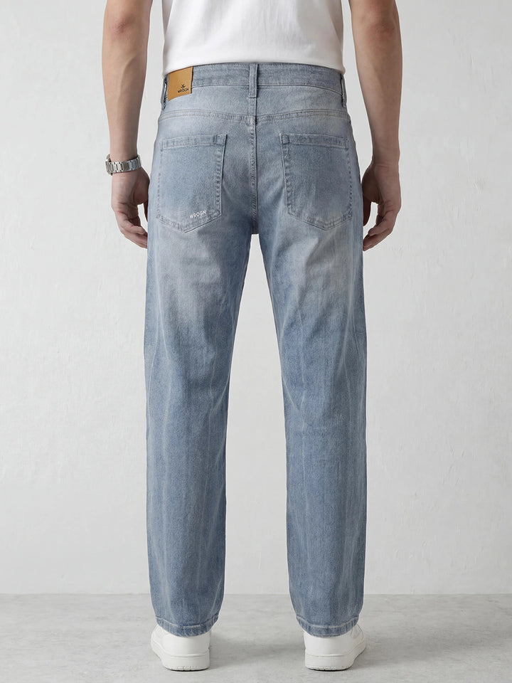 Faded Anti Fit Denim Jeans | Light Blue
