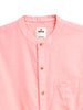 Pink Mandarin Collar Shirt