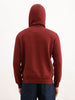 Classic Foil Printed Hooded Sweatshirt | Maroon