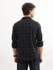 Checkered Slim Fit Full Sleeve Shirt | Black