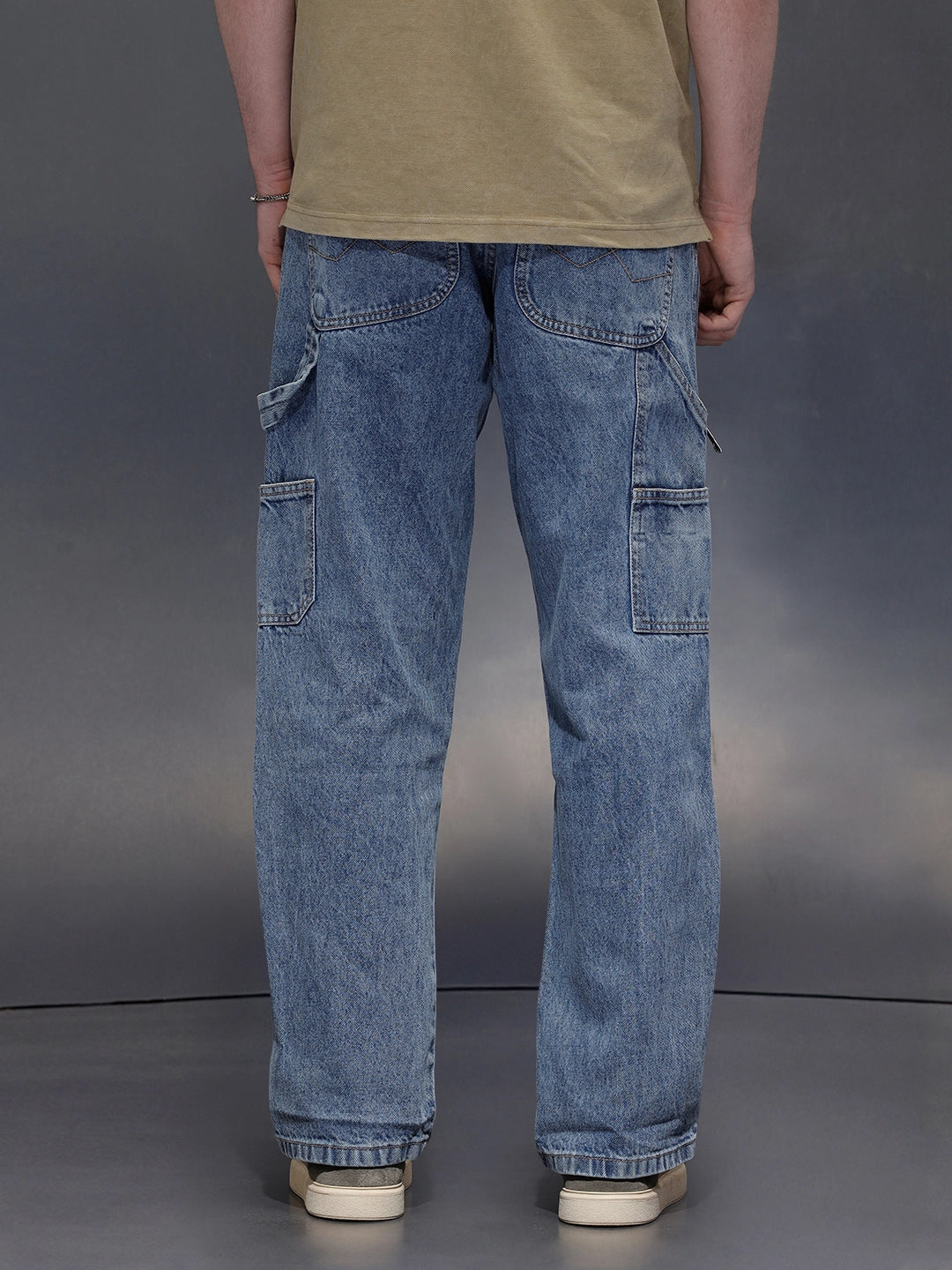 Mid-Wash Indigo Carpenter Fit Jeans | Mid Blue