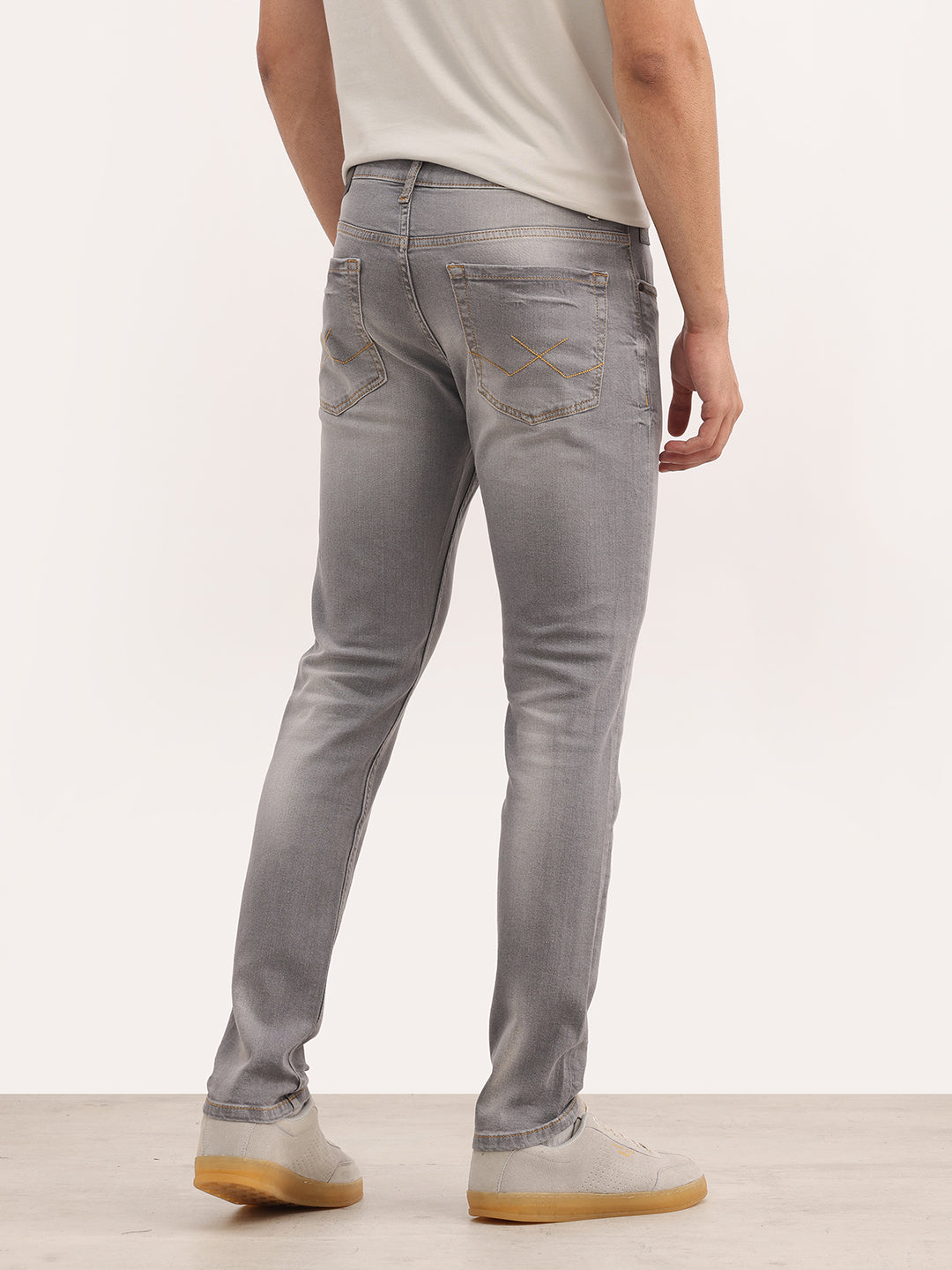 Faded Skinny Fit Denim Jeans | Grey