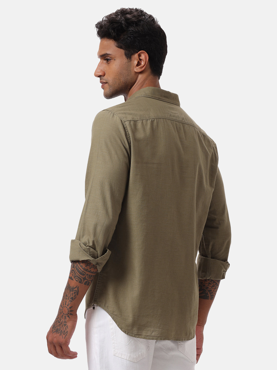 Olive Suave Solid Shirt