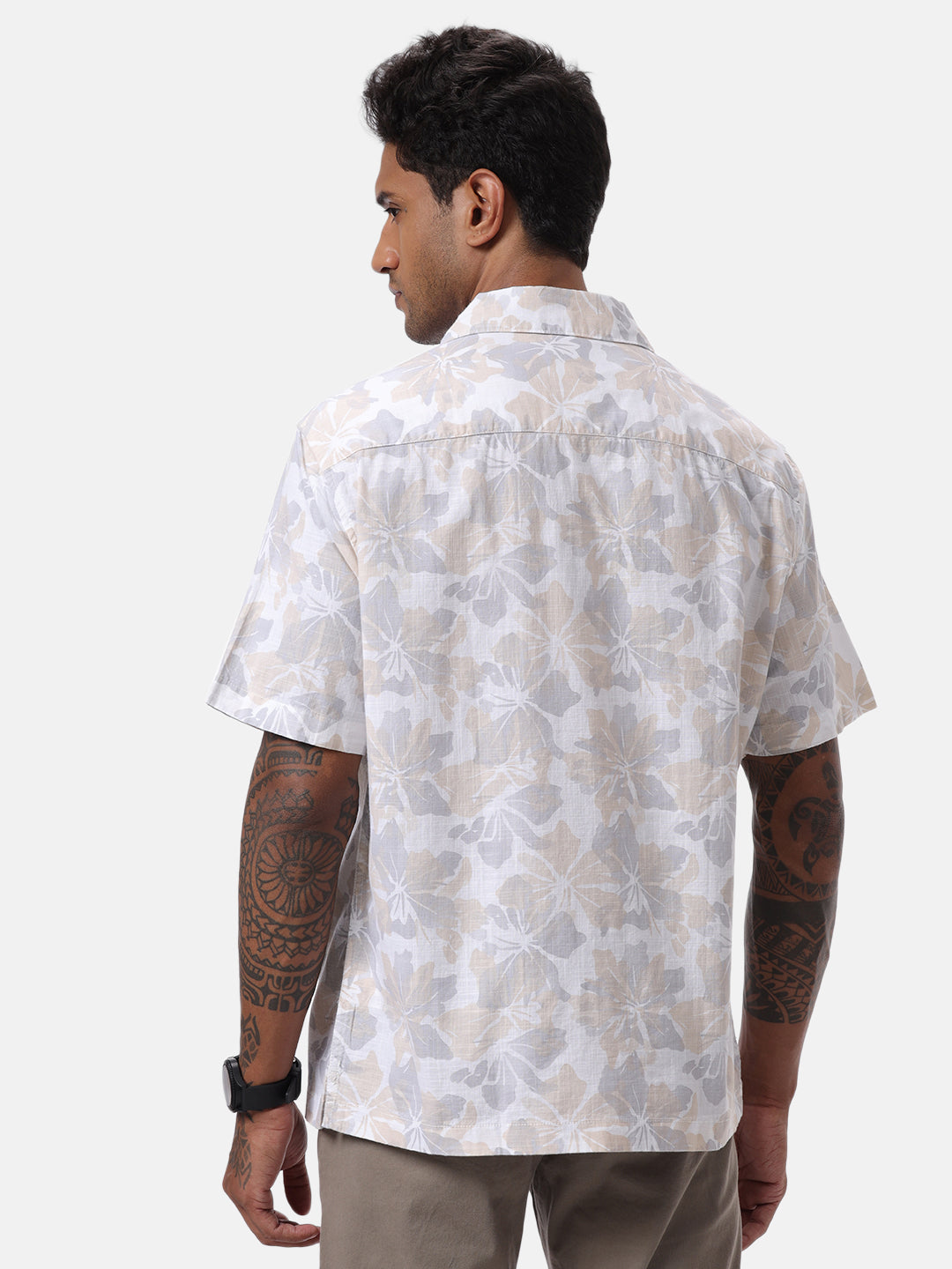 White Floral AOP Spoyl Shirt