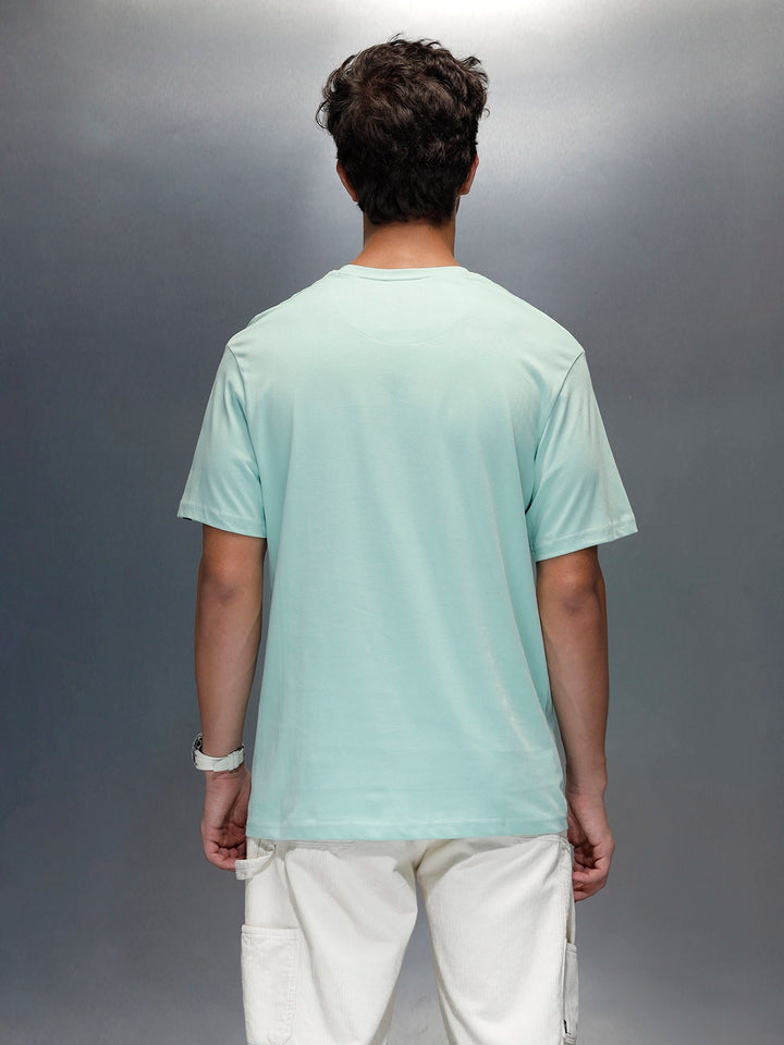 Wrogn Comfort Fit Graphic Printed T-Shirt | Light Green