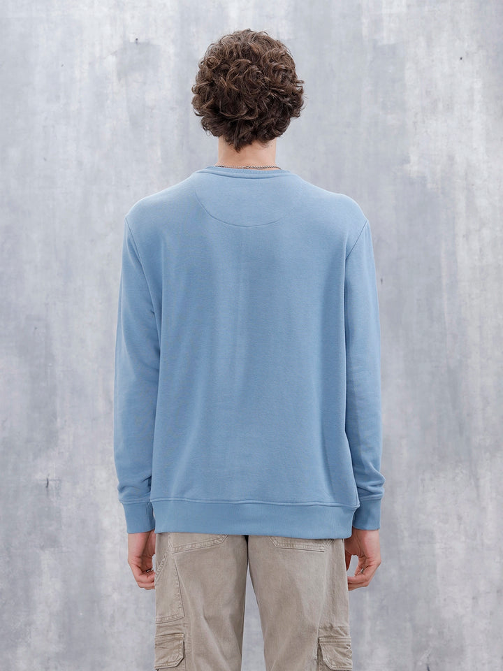 Men's Casual Comfort Fit Branded Sweatshirt | Blue
