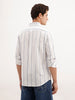 Slim Fit Striped 100% Cotton Shirt  | White