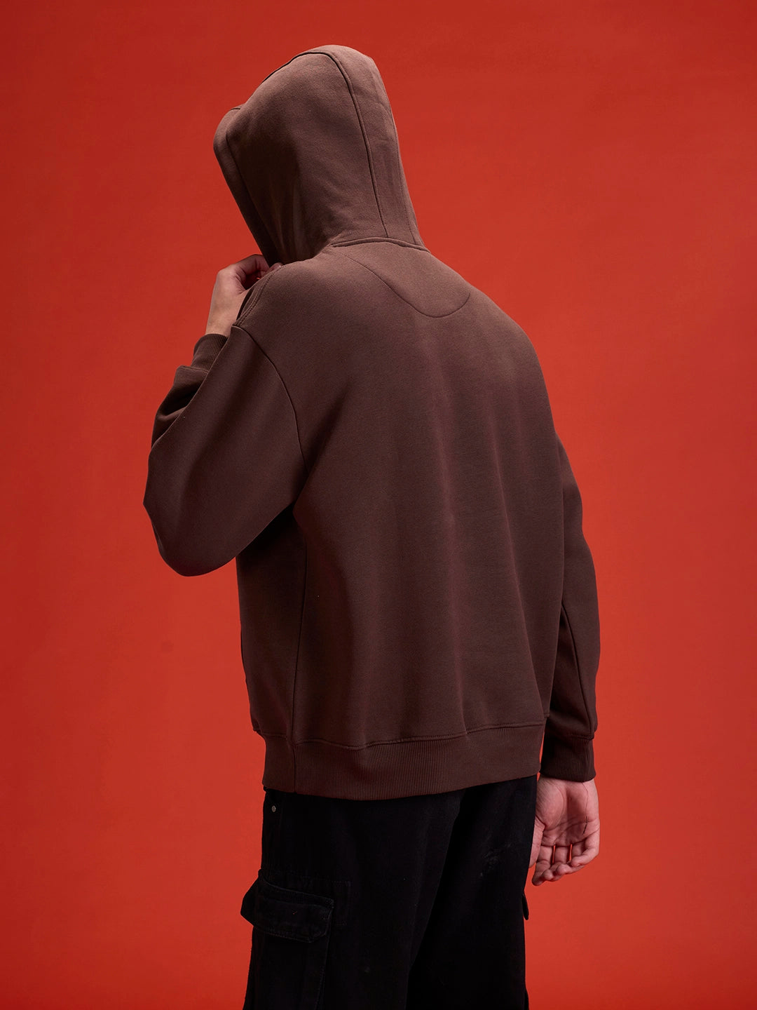 Men’s minimal graphic hooded sweatshirt | Java – Wrogn