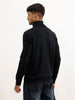 Solid Regular Fit Turtle Neck Sweater | Black