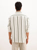 Oversized Textured Full Sleeve Shirt | Off White | WTSH0323M