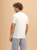 Placement Print Slim Fit T-Shirt | White