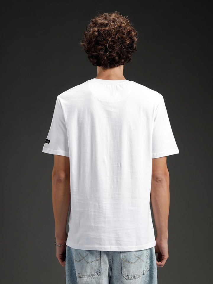 Regular fit Printed T-shirt for Men's | White