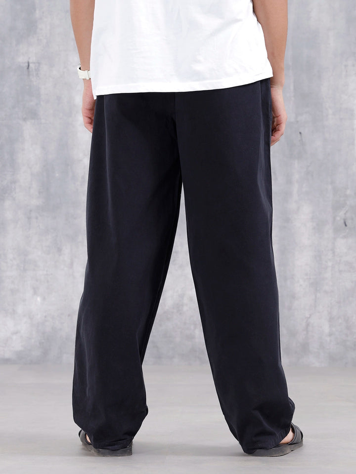 Men's Casual Loose Fit Trouser | Black