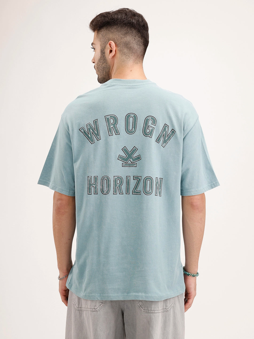 Oversized Fit Back Print T-Shirt | Green