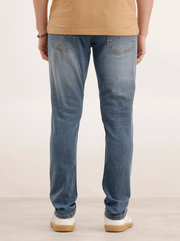 Faded Slim Fit Denim Jeans | Light Blue