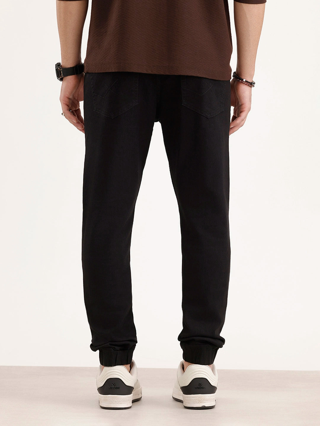 Jogger Fit Denim Jeans | Black