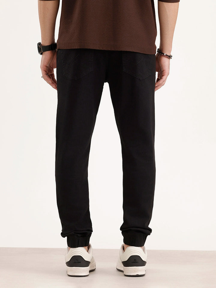 Jogger Fit Denim Jeans | Black