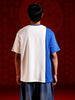 Japanese chest print color-block T-shirt | Off white