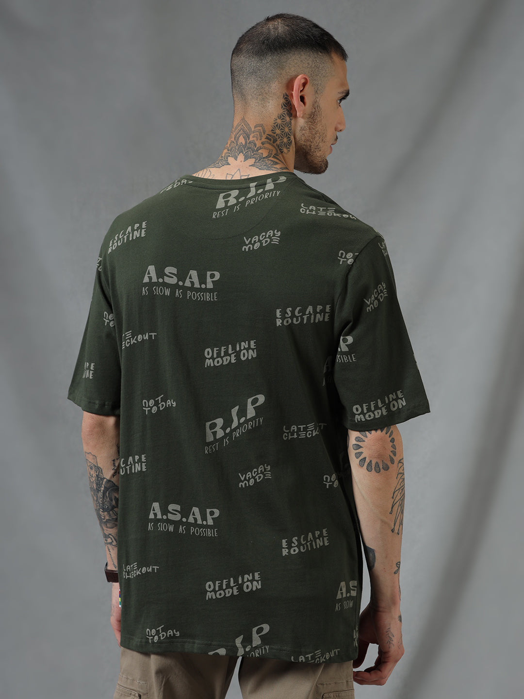 Vacay Mode Olive AOP T-Shirt