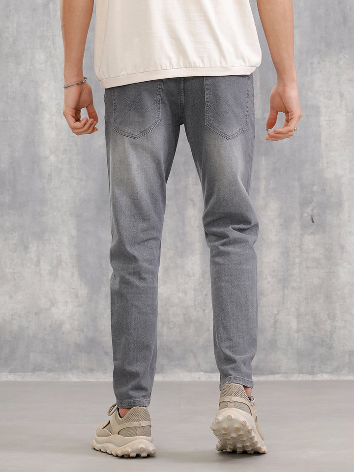 Low Fade Skinny Crop Jeans | Grey