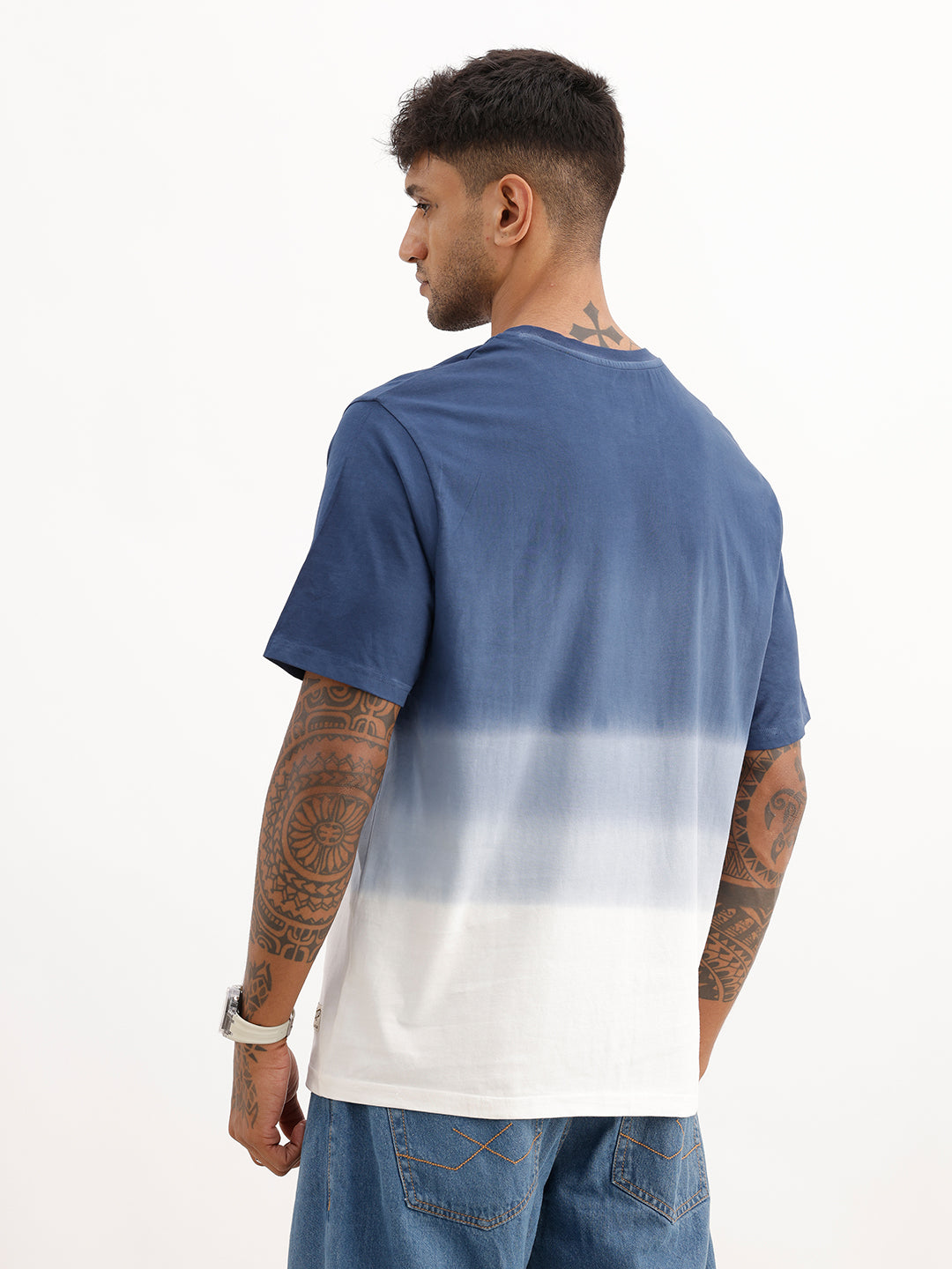 Comfort Fit Placement Printed T-Shirt | Blue