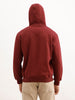 Classic Placement Printed Hooded Sweatshirt | Maroon