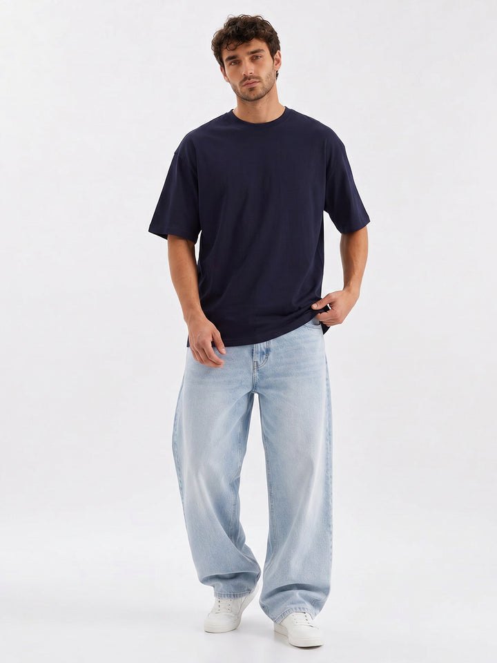 No Brainer Bounce Oversized T-Shirt | Essential | Navy Blue