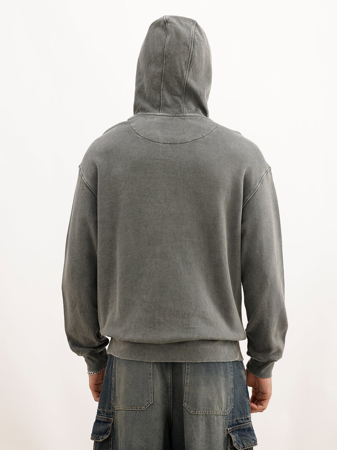 Washed Oversized Hooded Sweatshirt | Olive