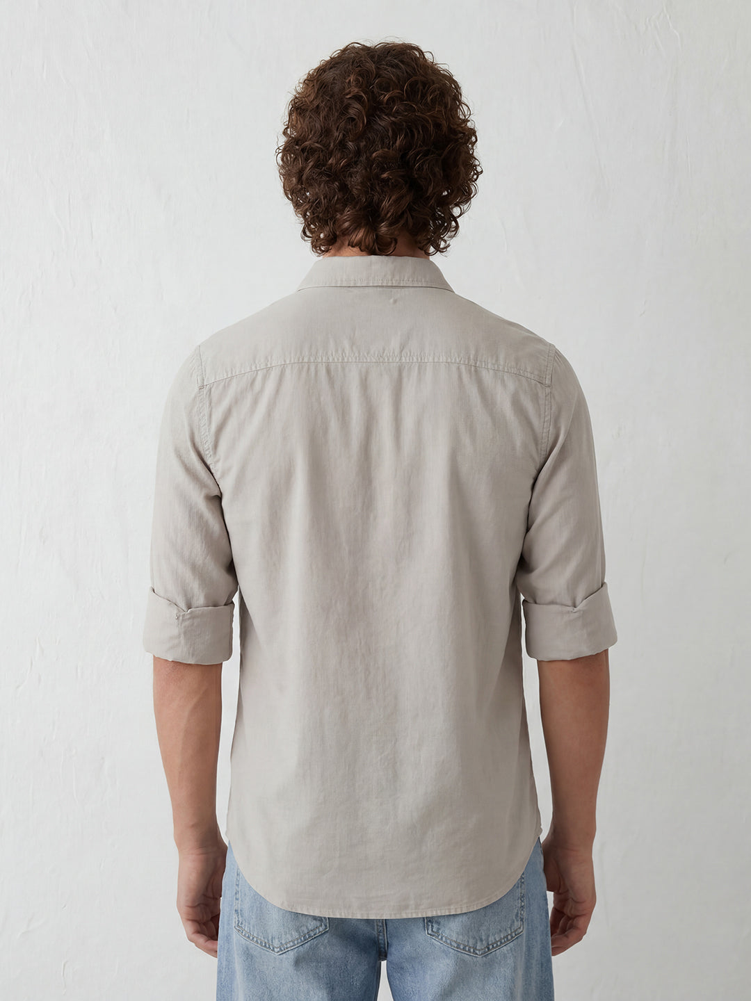 Slim Fit Double Pocket Shirt | Grey