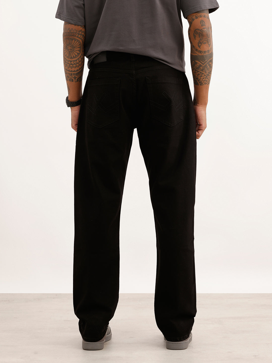 Solid Anti Fit Denim Jeans | Black