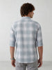 Classic Regular Fit Checkered Shirt | Light Blue