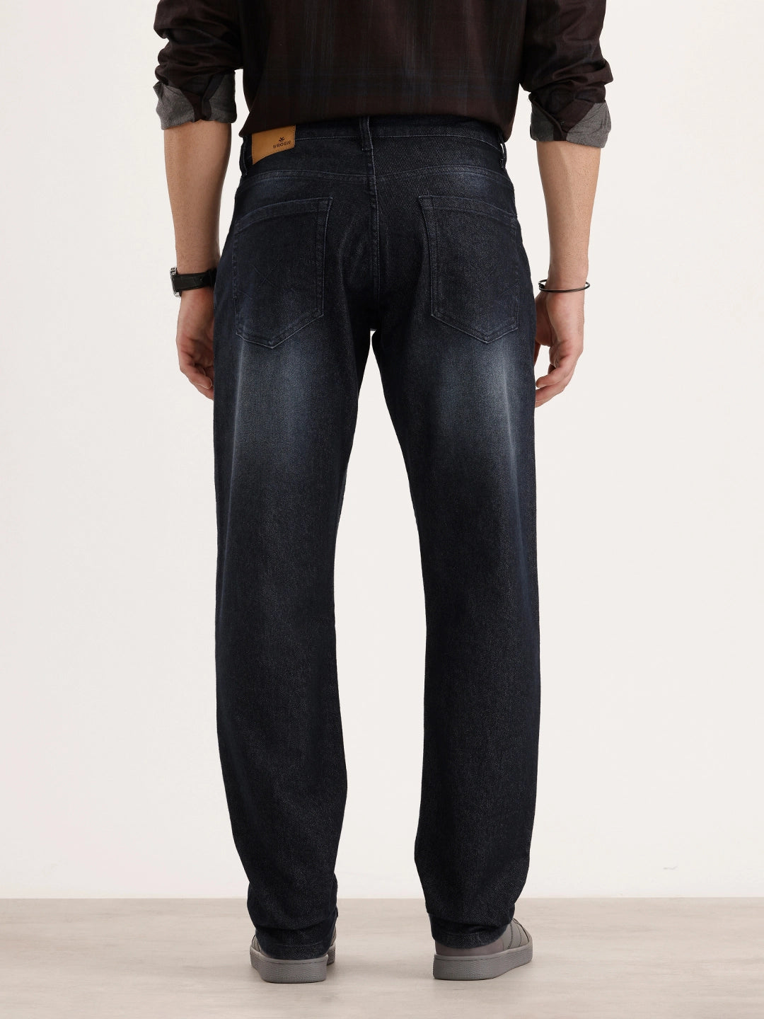 Relaxed Fit Faded Denim Jeans | Blue