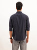 Melange Regular Fit Full Sleeve Shirt | Black