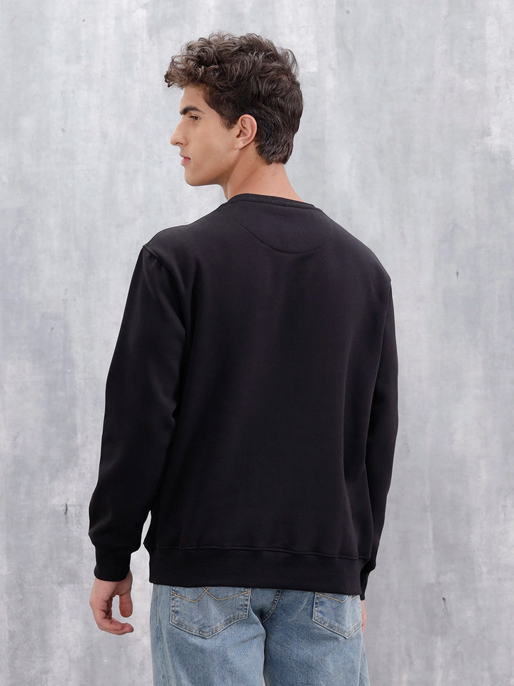 Wrogn Graphic Printed Comfort Fit Sweatshirt | Black