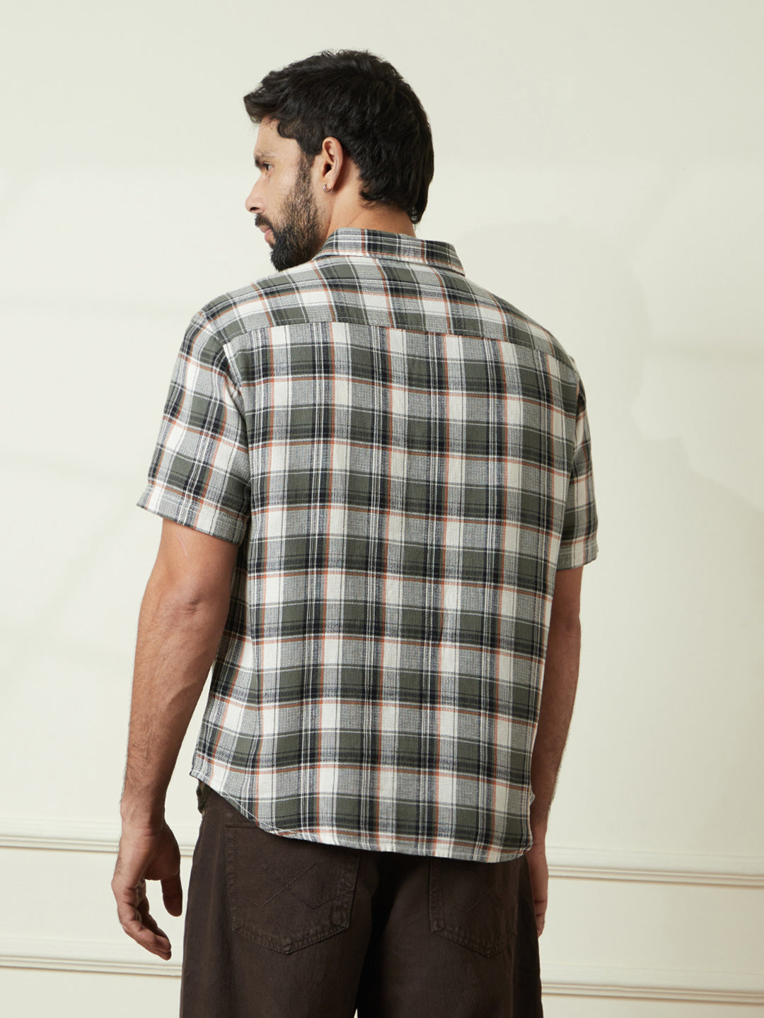 Checked Comfort Fit Shirt in Green