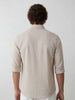 Slim Fit Striped Shirt | Beige